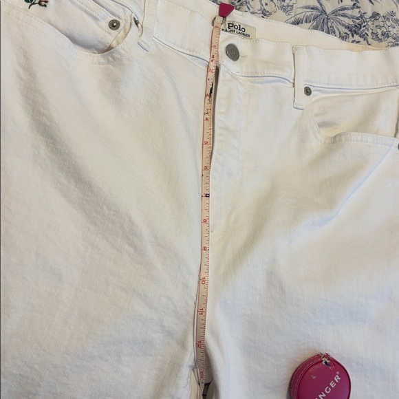 DIVORCE SALE—Polo by Ralph Lauren White ankle Jeans with Embroidery - Picture 10 of 11